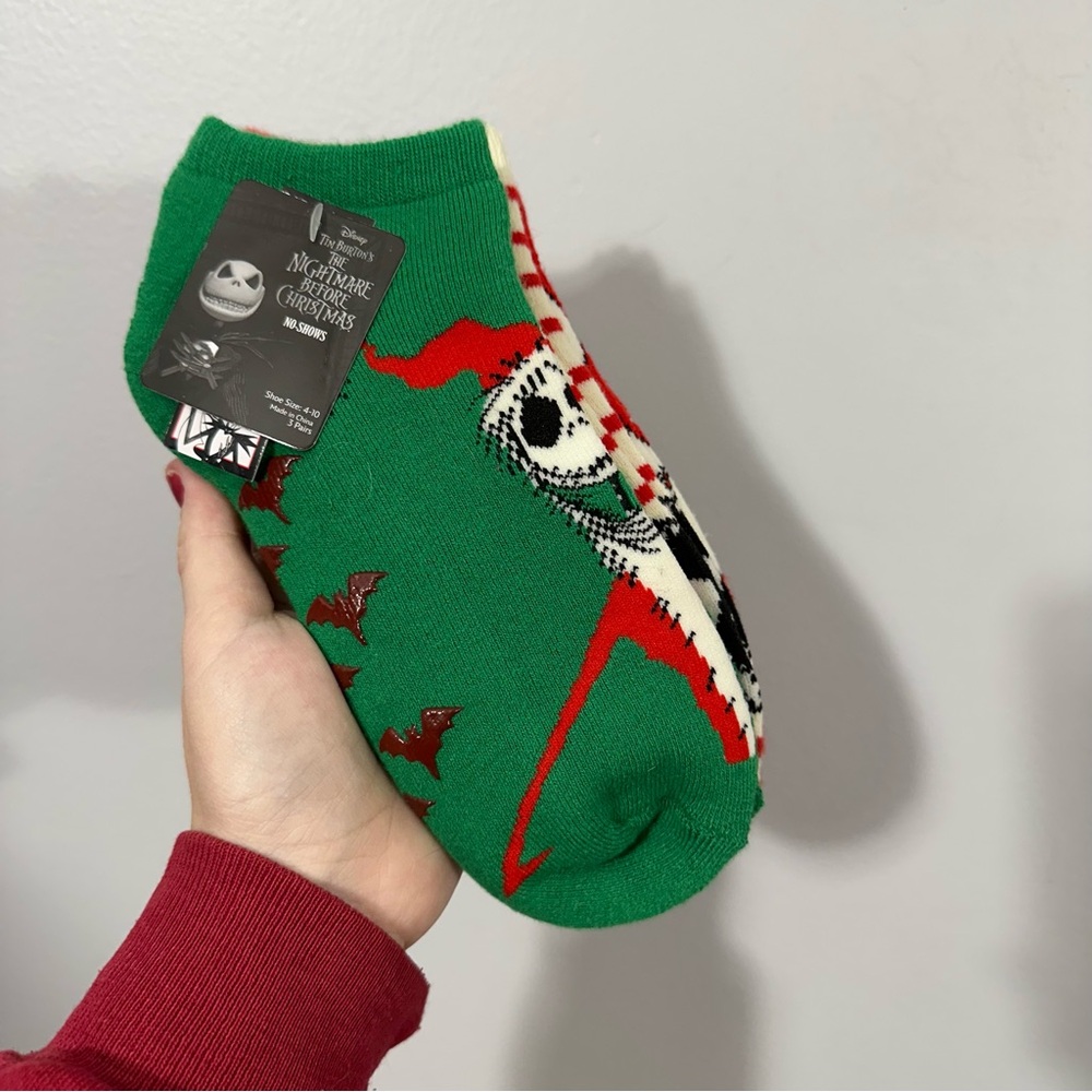 Disney The Nightmare Before Christmas Green and Red Socks